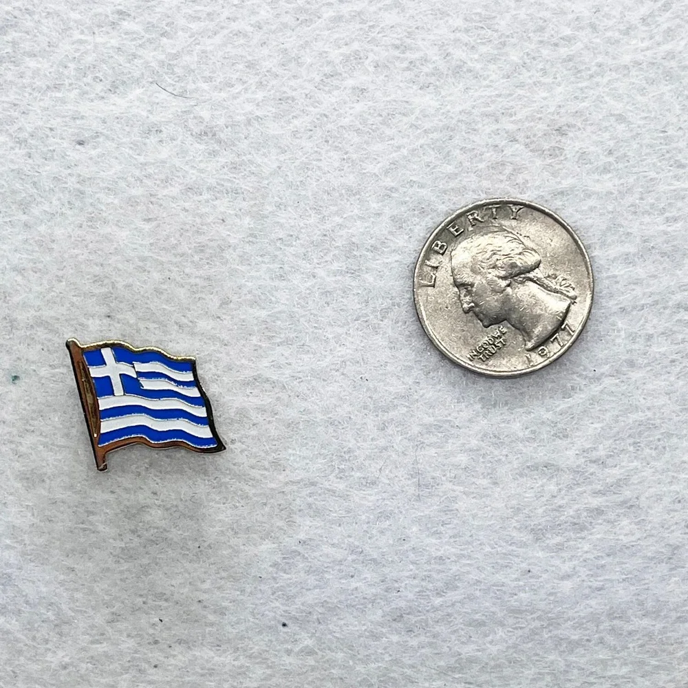 🔮‎ 5/$25 Greek Flag Pin